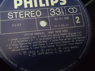 Vinilo Víctor Manuel - Año Tras Año