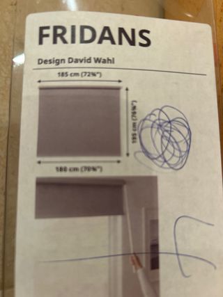 Estor FRIDANS IKEA beige 185 cm ancho y largo 195c