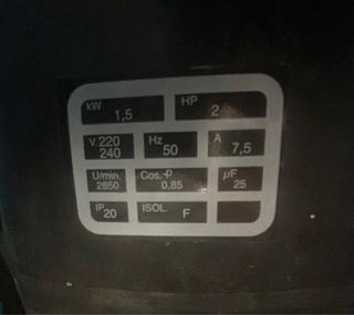 Compresor de aire 1.5 Kw 50Hz sin uso