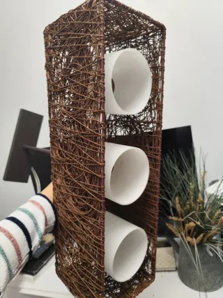 Lámpara de techo tejida marrón