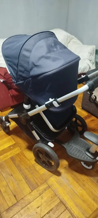 buoabo fox2 Silla de paseo azul oscuro con capota