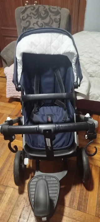 buoabo fox2 Silla de paseo azul oscuro con capota