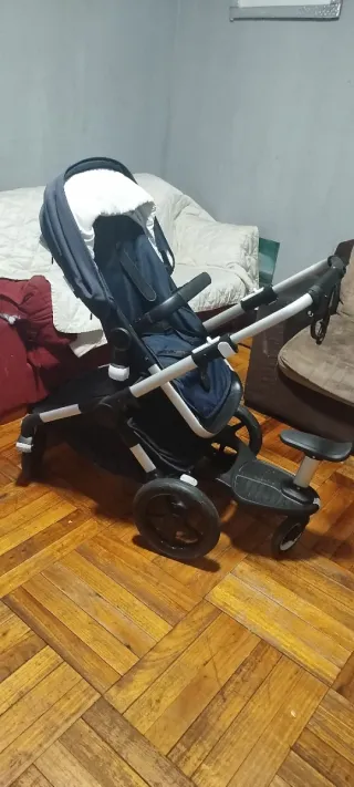 buoabo fox2 Silla de paseo azul oscuro con capota