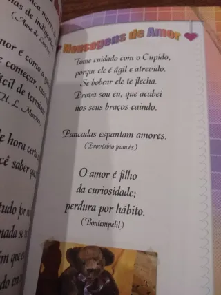 Livro de pequenas mensagens amor