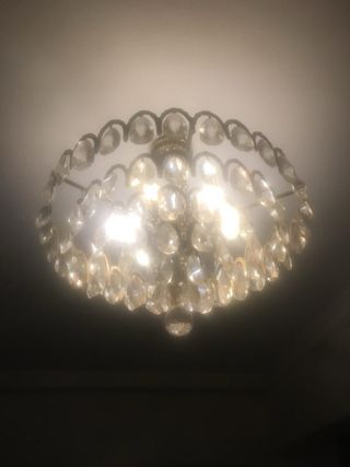 Lámpara araña vintage cristal