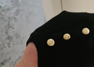 Jersey punto entallado rayas azul marino mujer