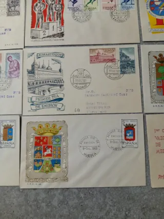 Lote 12 sobres primer día años 60