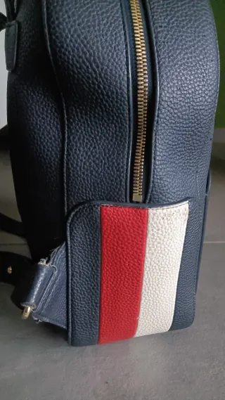 Zaino Tommy Hilfiger Blu con Logo Oro