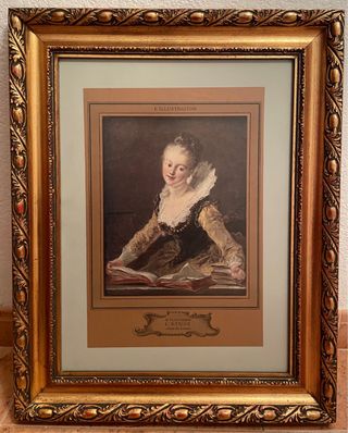 Reproducción de “L’Étude” de Jean-Honoré Fragonard