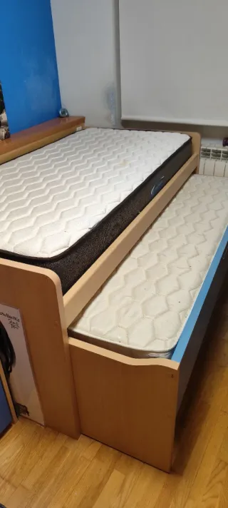 Cama nido con 2 colchones 90x190