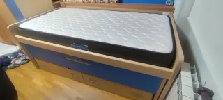 Cama nido con 2 colchones 90x190