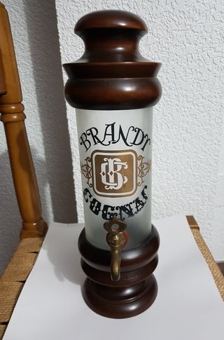 Pareja de dispensadores Brandy Cognac y Old Whisky