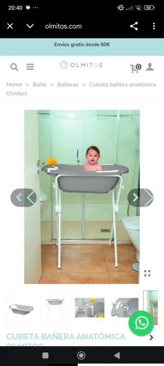 Cubeta Bañera Anatómica Olmitos