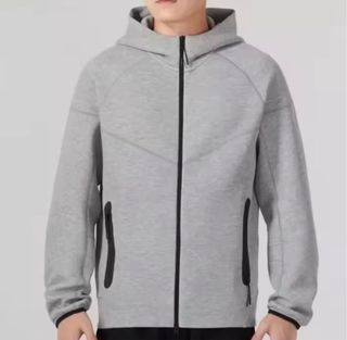 Cárdigan con capucha gris para hombre