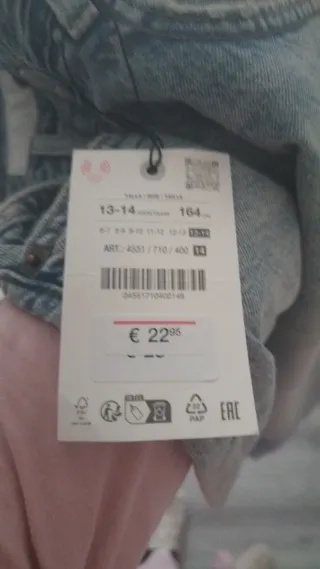 Pantalón vaquero niña Zara