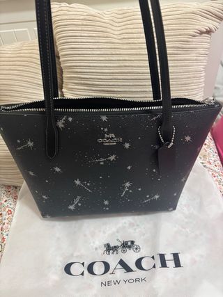 Bolso Coach Negro Estrellas