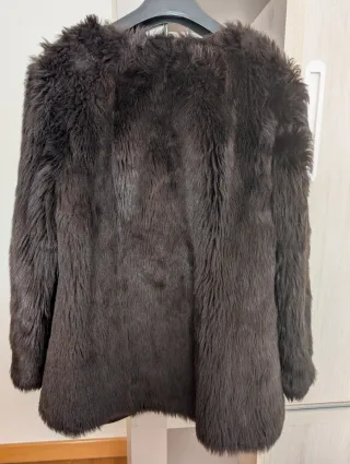 Chaquetón Piel Pelo Largo Marrón