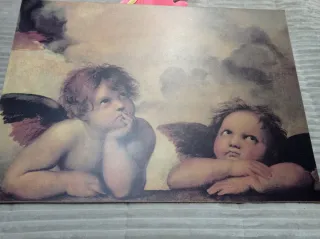 Cuadro de madera con querubines