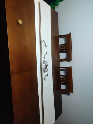 Barra cortina extensible dorada