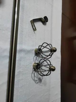 Barra cortina extensible dorada