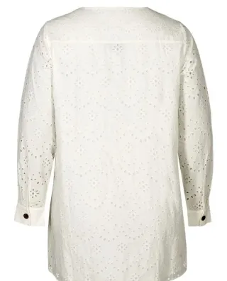 Vestido Túnica Brocado Blanco oversize