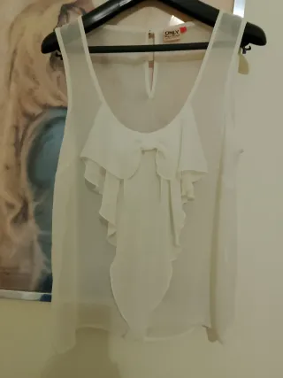 Canottiera Only donna bianca taglia unica