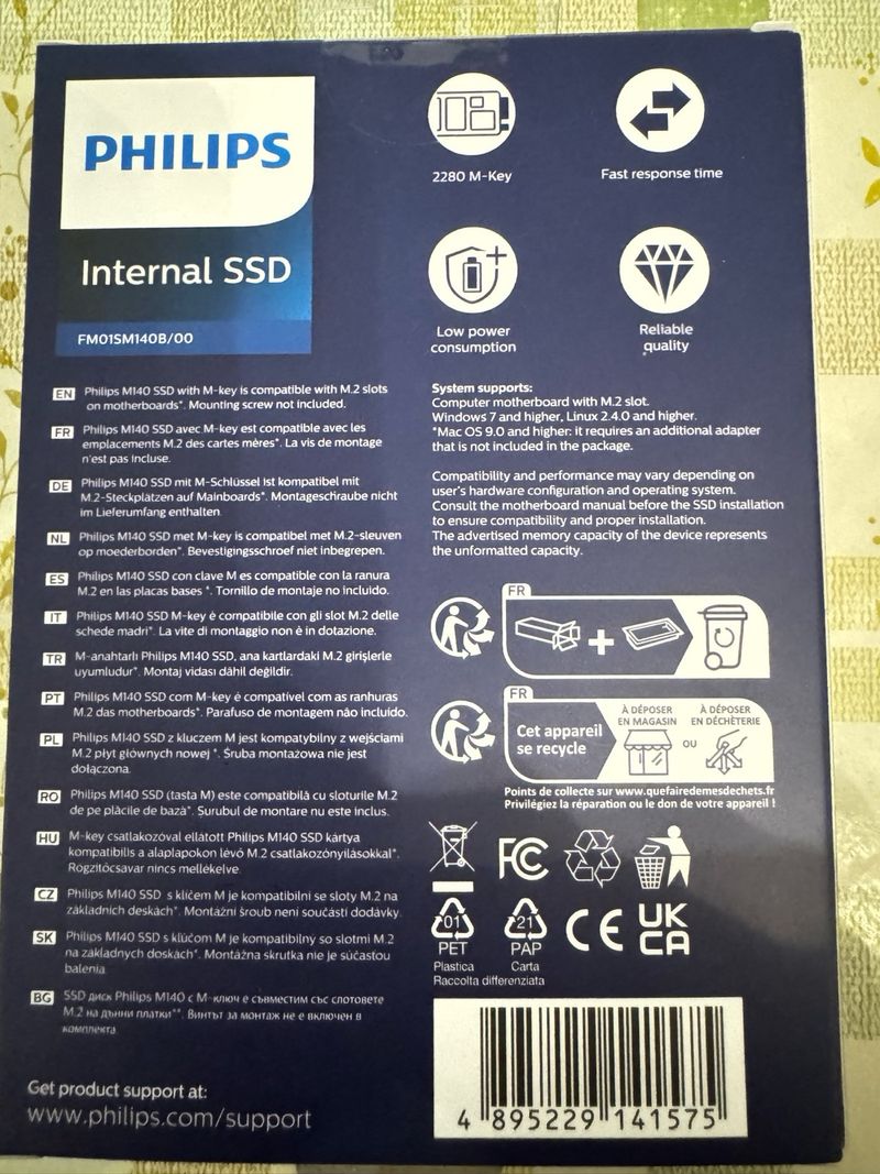 SSD Philips M140 1TB NVMe PCIe 3.0 afbeelding 3
