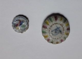 Antiche monete cinesi da gioco in porcellana