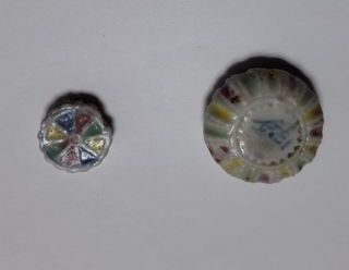 Antiche monete cinesi da gioco in porcellana