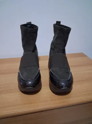 Stivaletti pioggia neri/verdi