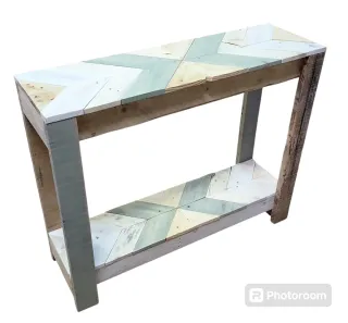 Consola espiga madera reciclada