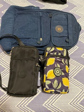 Lote 9 Bolsos + Mochila + 2 Porta Móvil