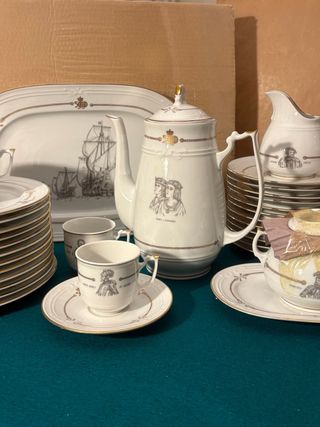 Vajilla Porcelana Conmemorativa Exploradores