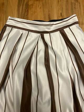 Gonna a righe marrone e bianca