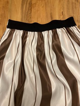 Gonna a righe marrone e bianca