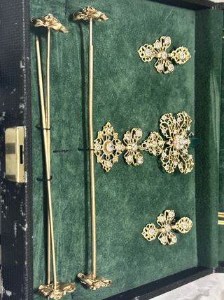 Aderezo Fallera Niña Dorado 5 a 8/10 años