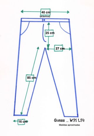 Guess. Pantalón vaquero slim. W31 L34