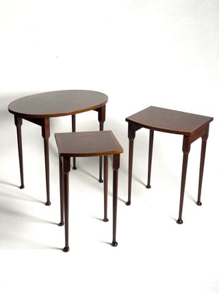 Mesitas Nido Madera Art Déco