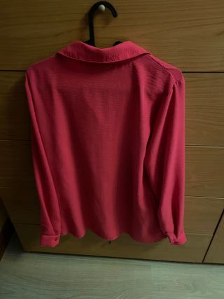 Camisa rosa bordada 40/42 Regalo san Valentín