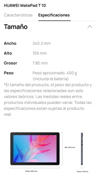Huawei MatePad T 10 Negro 64Gb y 4gb memoria RAM
