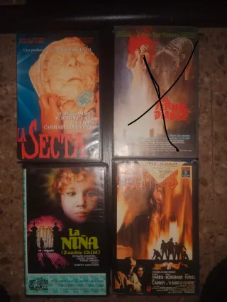 Lote 4 VHS Terror Clásico Español