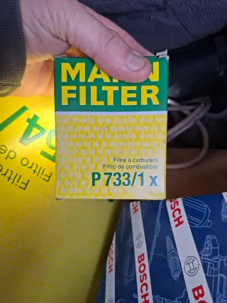 Filtros Mann Aire, gasoil y aceite nuevos.