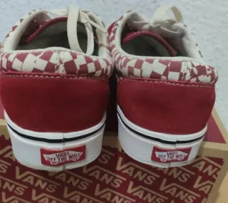 Zapatillas Vans Checkerboard Rojas