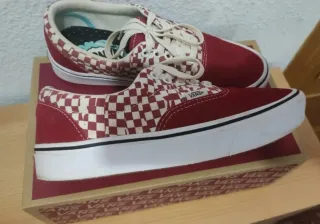Zapatillas Vans Checkerboard Rojas