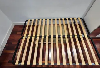 Colchón y somier láminas con patas