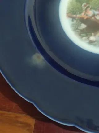 Lote 2 Piezas Porcelana Francesa M&Co Azul