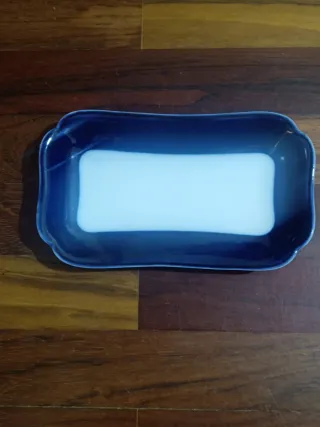 Lote 2 Piezas Porcelana Francesa M&Co Azul