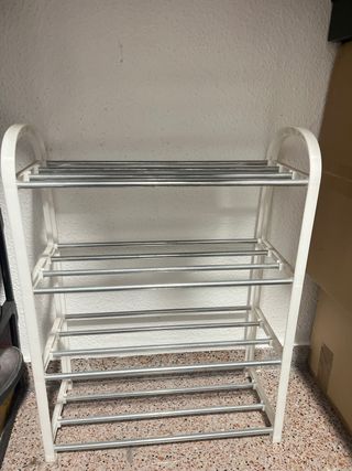 Zapatero 4 baldas metal y plástico