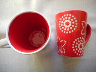 Tazzoni mug Brandani rosso e bianco