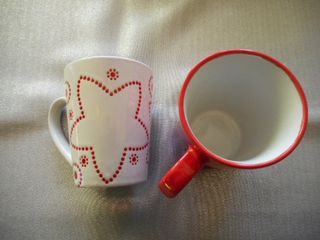 Tazzoni mug Brandani rosso e bianco